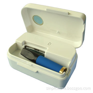 USB Mini UV-C Toothbrush Sterilizer for Travel Sanitation/Disinfection, Recharging Lithium Battery